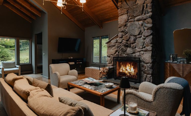 Salon Cheminée Automne